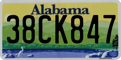 AL license plate 38CK847