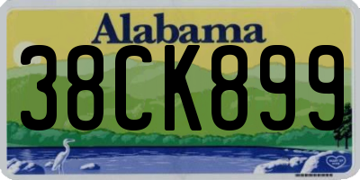 AL license plate 38CK899