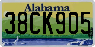 AL license plate 38CK905