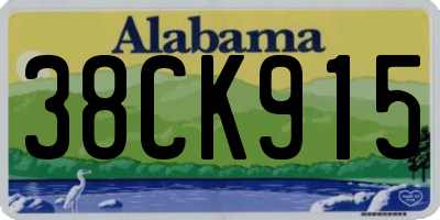 AL license plate 38CK915