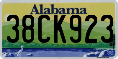 AL license plate 38CK923