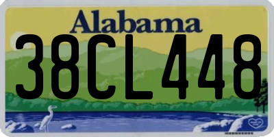 AL license plate 38CL448