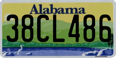 AL license plate 38CL486