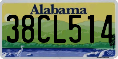 AL license plate 38CL514