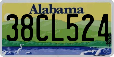 AL license plate 38CL524
