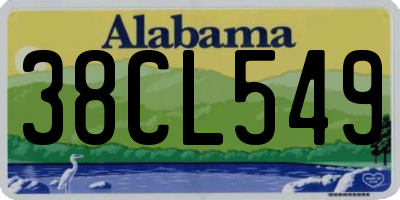 AL license plate 38CL549
