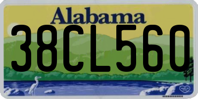 AL license plate 38CL560