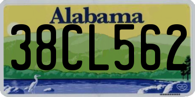 AL license plate 38CL562
