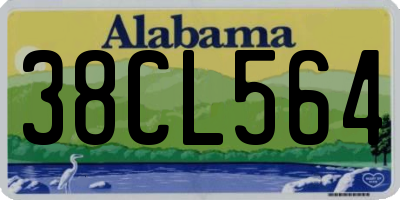 AL license plate 38CL564