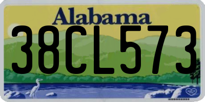 AL license plate 38CL573