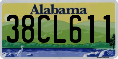 AL license plate 38CL611