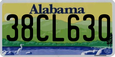 AL license plate 38CL630