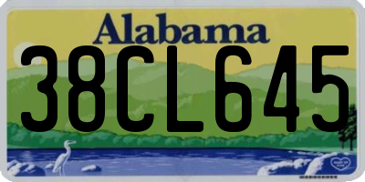 AL license plate 38CL645