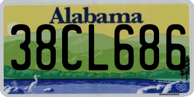 AL license plate 38CL686