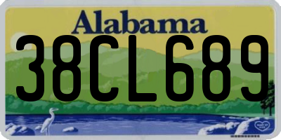 AL license plate 38CL689