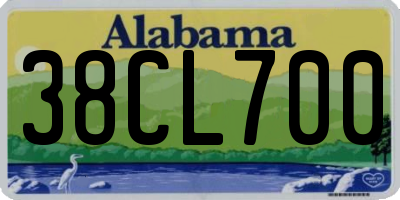 AL license plate 38CL700