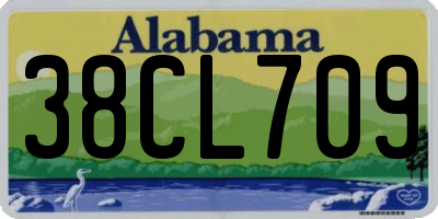AL license plate 38CL709