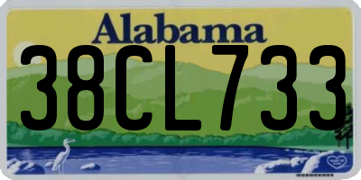 AL license plate 38CL733