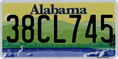 AL license plate 38CL745