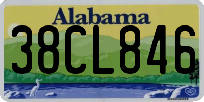 AL license plate 38CL846