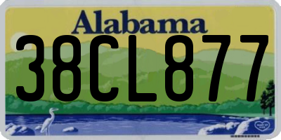 AL license plate 38CL877
