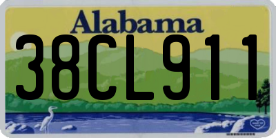 AL license plate 38CL911