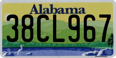 AL license plate 38CL967