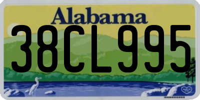 AL license plate 38CL995