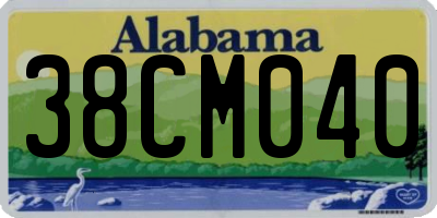 AL license plate 38CM040