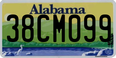 AL license plate 38CM099