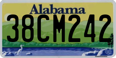 AL license plate 38CM242