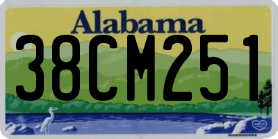 AL license plate 38CM251