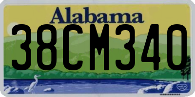 AL license plate 38CM340