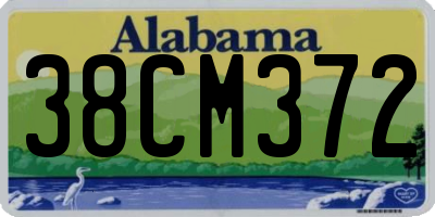AL license plate 38CM372