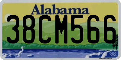 AL license plate 38CM566