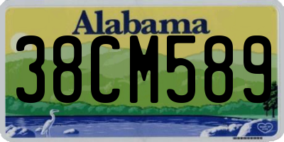 AL license plate 38CM589