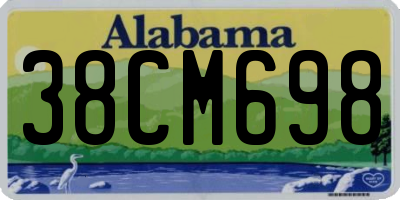 AL license plate 38CM698