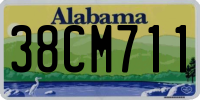 AL license plate 38CM711