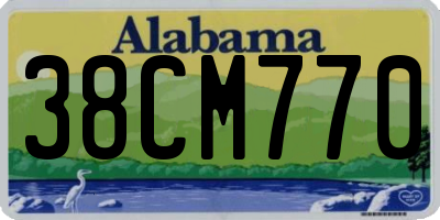 AL license plate 38CM770