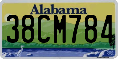 AL license plate 38CM784
