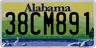 AL license plate 38CM891