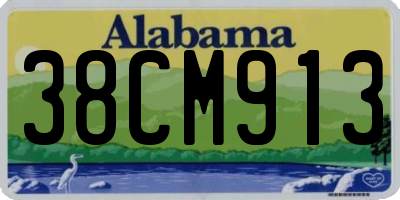 AL license plate 38CM913