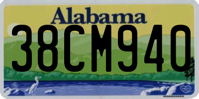 AL license plate 38CM940