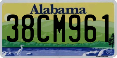 AL license plate 38CM961