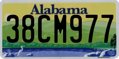 AL license plate 38CM977