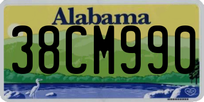 AL license plate 38CM990