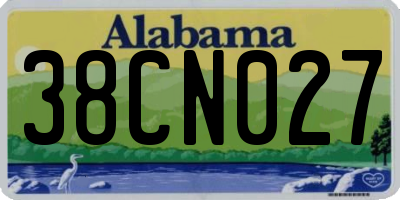 AL license plate 38CN027