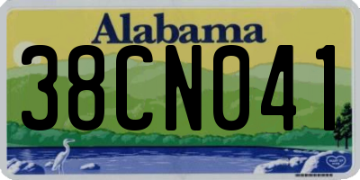 AL license plate 38CN041
