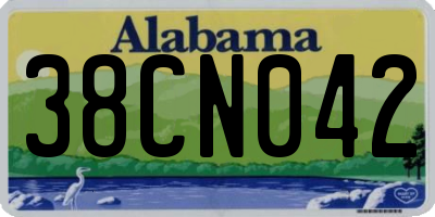 AL license plate 38CN042