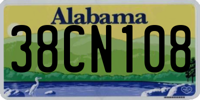 AL license plate 38CN108